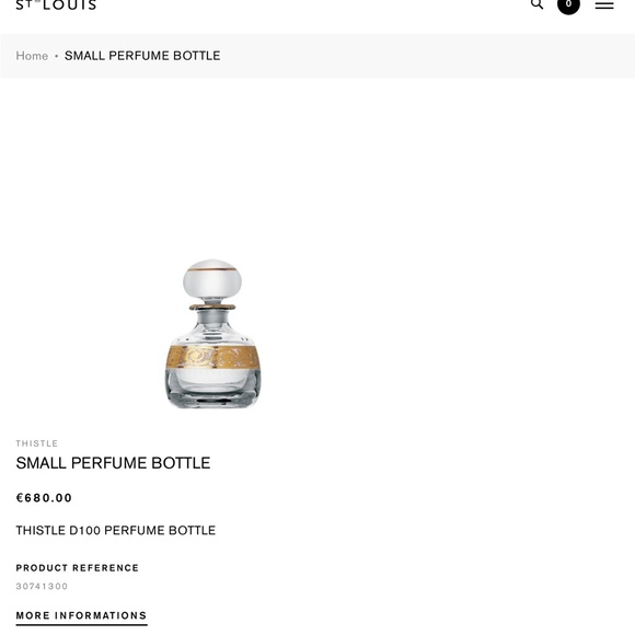 St. Louis Thistle cristal perfume bottle - Picture 8 of 8